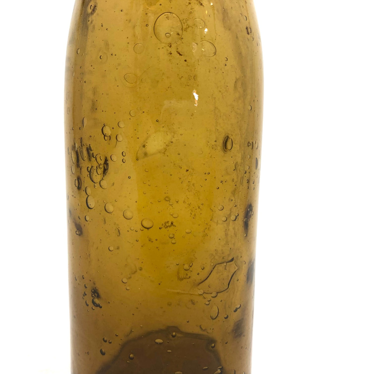 Creative Co-op - Large Reproduction Amber Glass Bottle