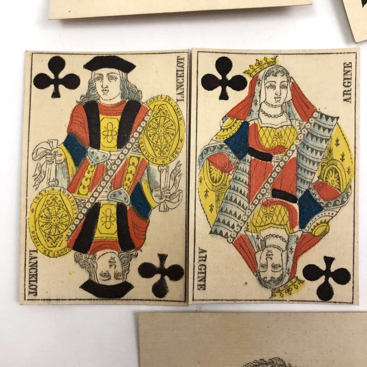 Antique Playing Cards by B. P. Grimaud, Paris c1890 complete 32/32 no  indices