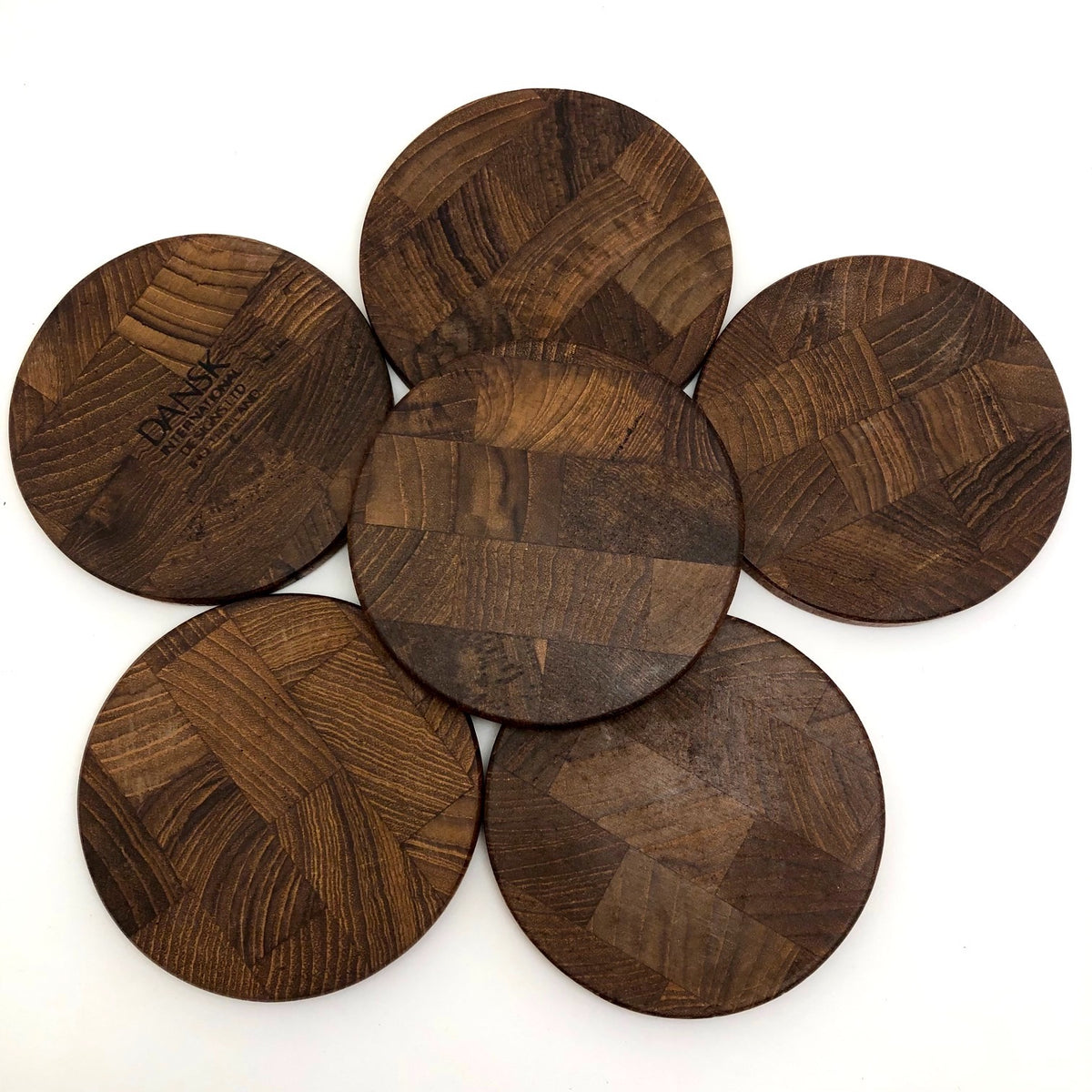 Jens Quistgaard for Dansk Vintage Teak Coasters Set of Six