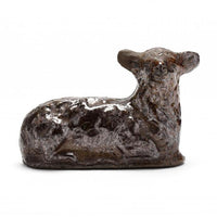 Homely Lamb, Hugely Empathetic Old End Of Day Sewer Tile Pottery Sculpture