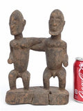 Expressive c. 1970s Presumed Haitian Carving  of Two Men