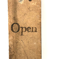 SOLD Shut Open Open, Curious and Beautiful 19th Century Lead Weighted Sign