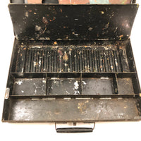 Antique Painter's Travel Box with Palette and Latching Compartments