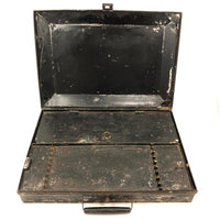 Antique Painter's Travel Box with Palette and Latching Compartments