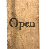 SOLD Shut Open Open, Curious and Beautiful 19th Century Lead Weighted Sign