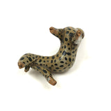 Fabulous Old Painted Root Wood Leopard! (With Gnawed At Nose)