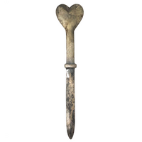 Nice Old Pewter Heart Shaped Letter Opener