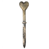 Nice Old Pewter Heart Shaped Letter Opener