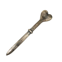 Nice Old Pewter Heart Shaped Letter Opener