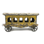 Antique Painted Tin Toy, Yellow Carriage / Train Car