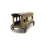 Antique Painted Tin Toy, Yellow Carriage / Train Car