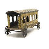 Antique Painted Tin Toy, Yellow Carriage / Train Car