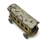 Antique Painted Tin Toy, Yellow Carriage / Train Car