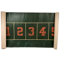 Early 20th C. Oil Cloth Carnival Game of Chance Numbers Board