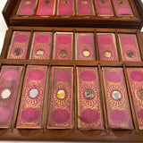 Box Full of Butterfly Wings--Lovely Victorian Case of Glass Specimen Slides