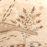 Done by Uncle Putney About 1812, Ink Drawing of Bird in Tree with Pen and Poem