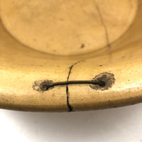 Huge Early Yellowware Bowl with Old Make Do Wire (and Remnants of Leather) Repair