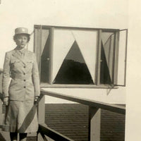 Woman Amid Geometries, 1940s Snapshot