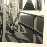 Woman Amid Geometries, 1940s Snapshot