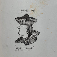 Charmingly Crude 1907 Topsy Turvy Ink Drawn Portraits