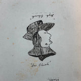 Charmingly Crude 1907 Topsy Turvy Ink Drawn Portraits