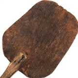 Old Leather Make Do Fly Swatter with Wooden Handle and Wonderful Patina