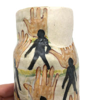 Hands and Bodies, Unsigned Studio Pottery Vessel