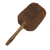 Old Leather Make Do Fly Swatter with Wooden Handle and Wonderful Patina