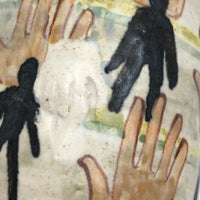 Hands and Bodies, Unsigned Studio Pottery Vessel