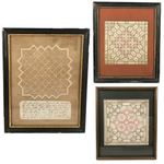 Naval Captain's Diversion: Amazing Set of Three 19th C. Geometric Ink Drawings