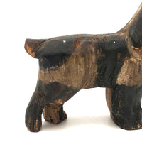 Excellent Little Old Carved and Painted Dog