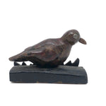 Very Folky Carved and Painted Bird on Base