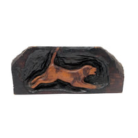 Relief Carved Leaping Puppy