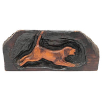 Relief Carved Leaping Puppy