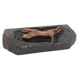 Relief Carved Leaping Puppy