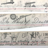 From the Margins: Wonderful Group of Small Salvaged Antique Ledger Sketches