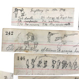 From the Margins: Wonderful Group of Small Salvaged Antique Ledger Sketches