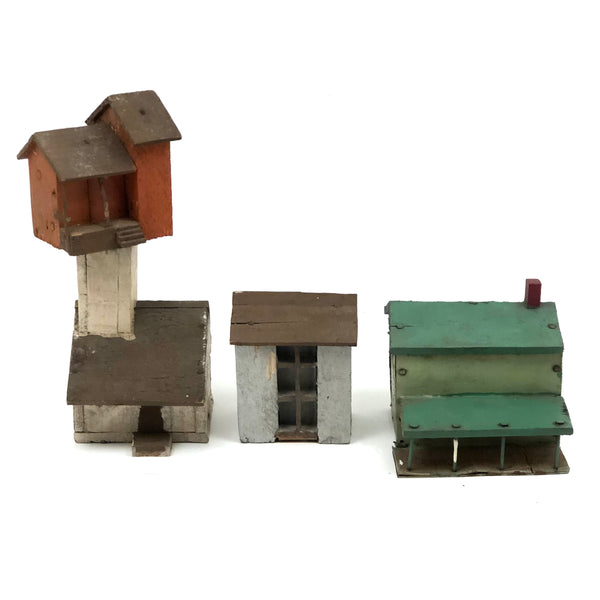 Set of Four Scrappy Scratch Made Houses