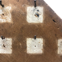 White Squares on Pine Diamond, Beautifully Worn Make Ring Toss Board (with Sealing Rings for Tossing))