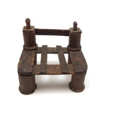 Sweet, Stocky Little Spool Chair with Carved Posts