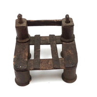 Sweet, Stocky Little Spool Chair with Carved Posts