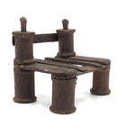 Sweet, Stocky Little Spool Chair with Carved Posts