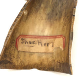 Perfectly Labeled Antique Horn Shoe Horn