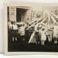 SOLD May King and Queen and Friends, Charming Old Snapshot Photo