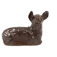 Homely Lamb, Hugely Empathetic Old End Of Day Sewer Tile Pottery Sculpture