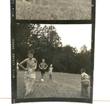 Potato Sack Race, Two Views, Vintage Two Frame Contact Strip