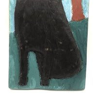 Toby the Black Dog, Marvin's 1984 Painted Relief Carving