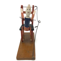 SOLD Rare Antique Conehead Figure with Chair Acrobat Toy, Made in Norway