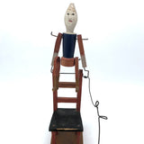 SOLD Rare Antique Conehead Figure with Chair Acrobat Toy, Made in Norway