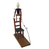 SOLD Rare Antique Conehead Figure with Chair Acrobat Toy, Made in Norway